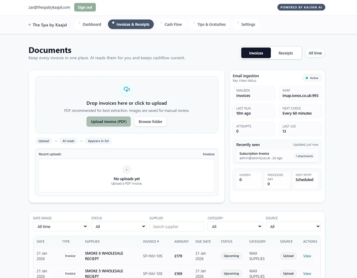 Documents view - after